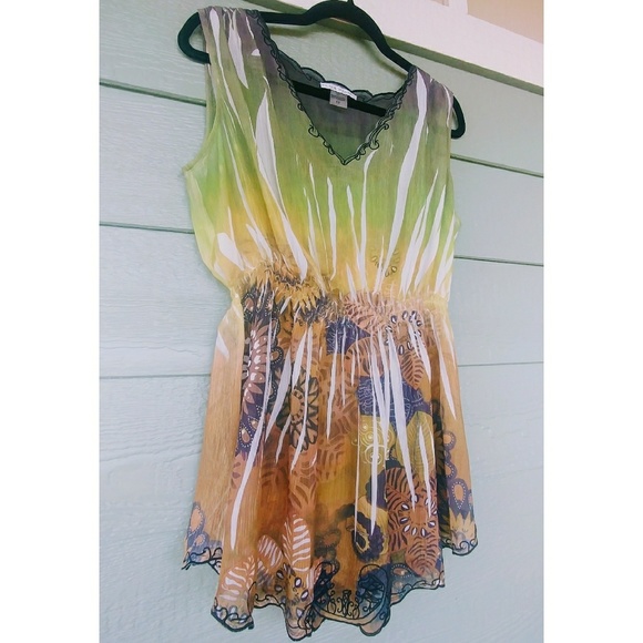 Peter Nygard Sheer Apocalypse Tunic - Picture 3 of 5